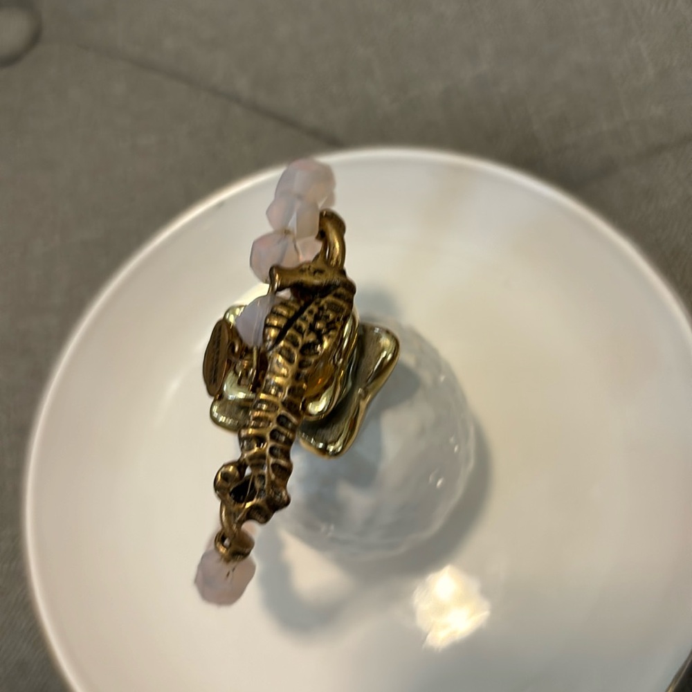 Alex and Ani pink stone bracelet